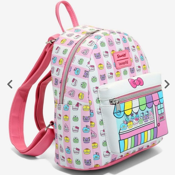 NWT Loungefly Hello Kitty & Friends Sanrio Macaron Mini Backpack Storefront Rare - Picture 2 of 3